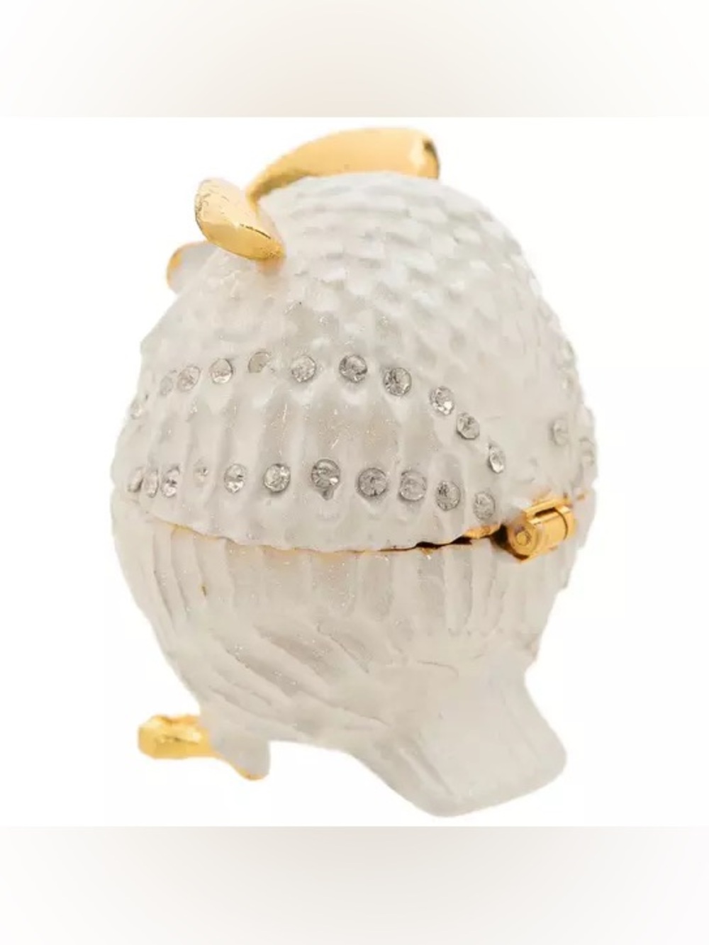 New White and Gold Owl Trinket Box - Picture 5 of 5